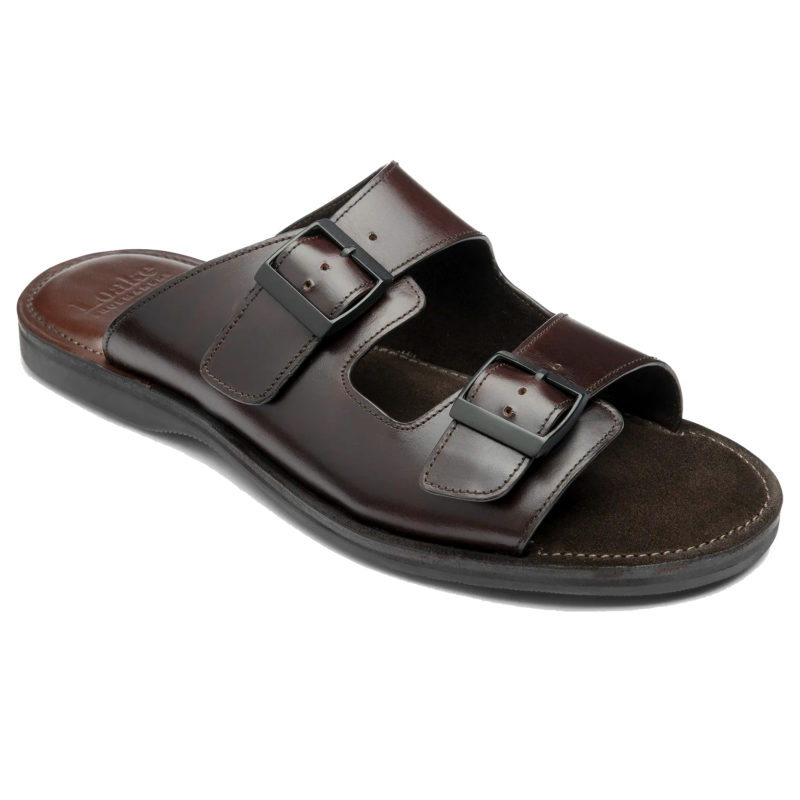 Loake Men's Crete Sandal - Dark Brown | 1