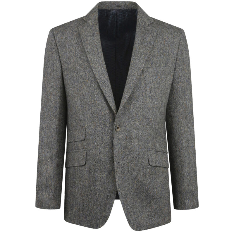 Torre Men's 2 Piece Tweed Suit - Light Grey | 1