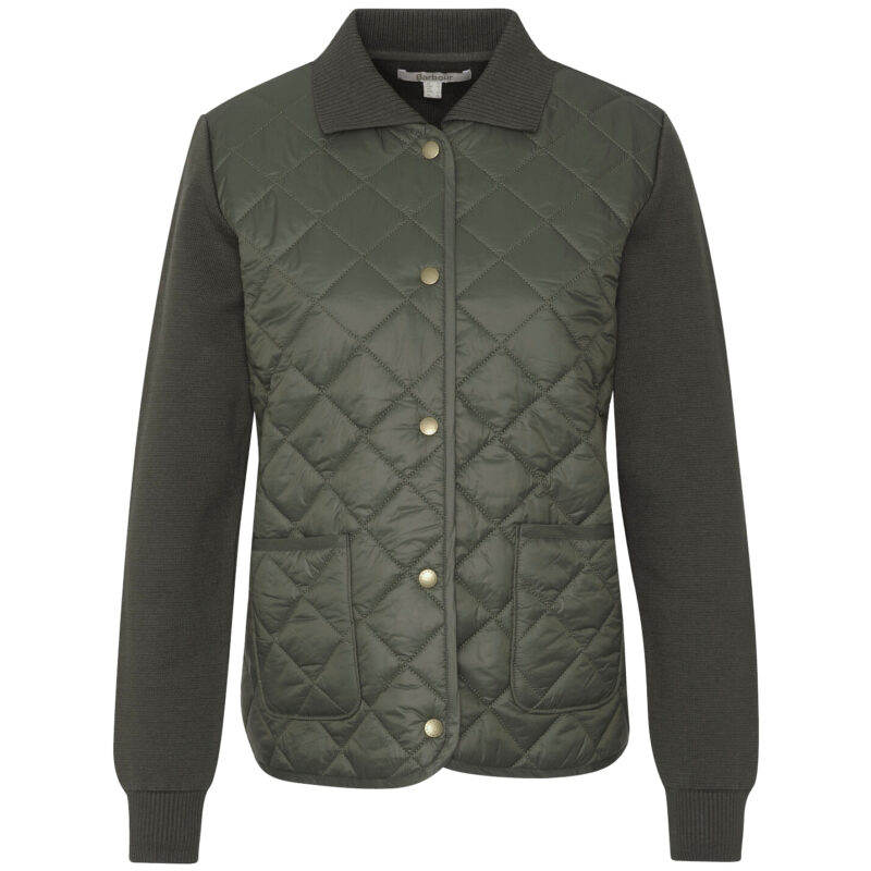 Barbour Women's Hollies Quilted Jumper - Olive | 1