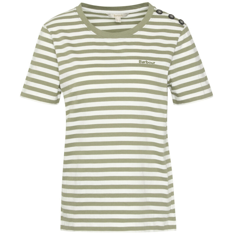 Barbour Women's Ferryside Striped T-Shirt - Dusky Green | 1