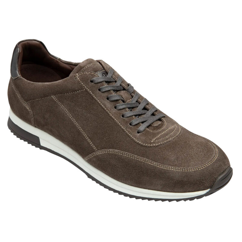 Loake Men's Bannister Anthracite Suede Trainer | 1