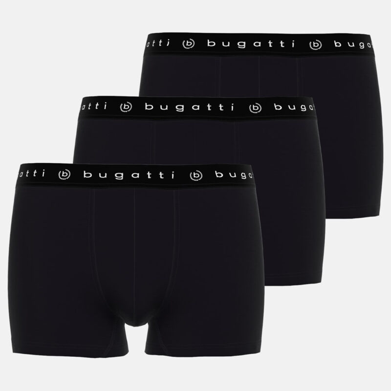 Bugatti Men's 3 pack trunks - Black | 1
