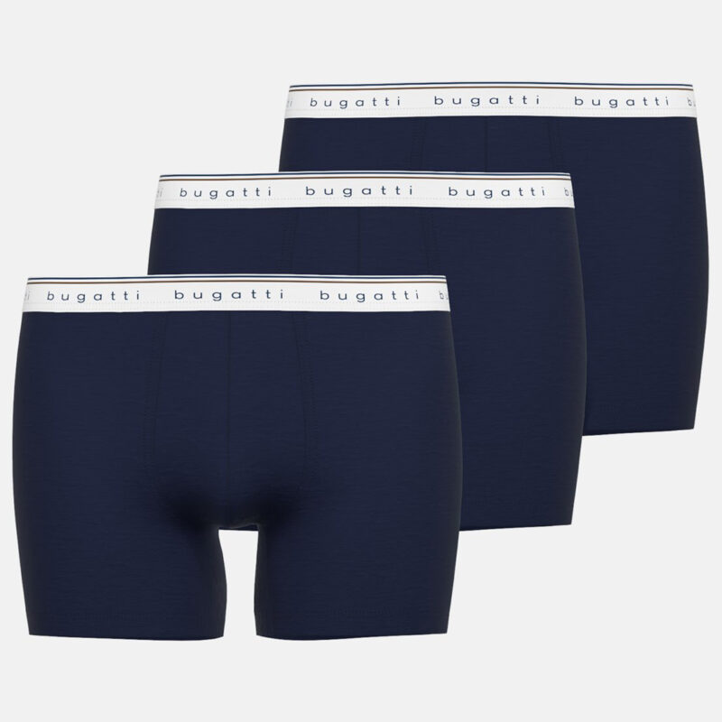 Bugatti Men's 3 pack trunks - Navy | 1