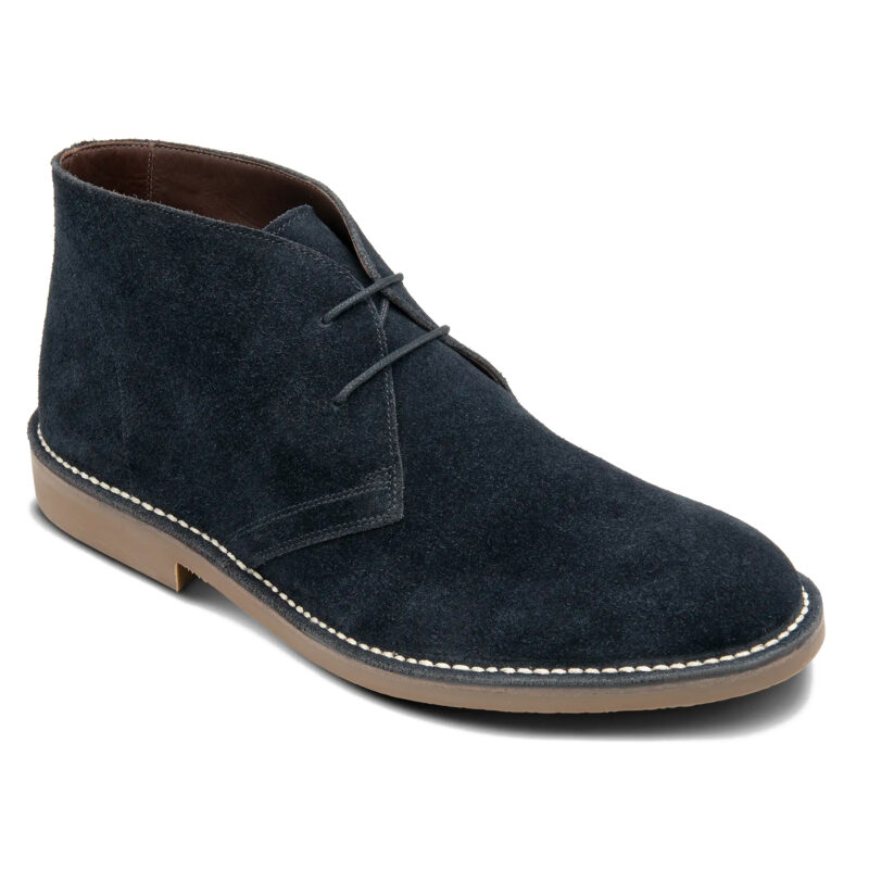 Loake Men's Sahara Suede Desert Boot - Navy | 1