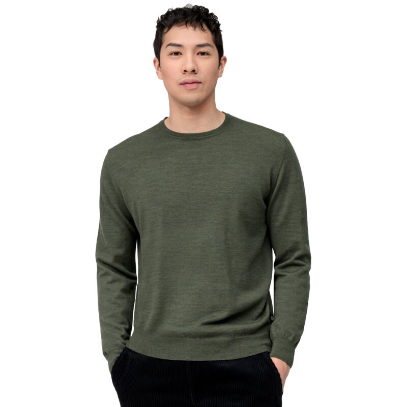 Olymp Men's Merino Crew-Neck Sweater - Green | 1