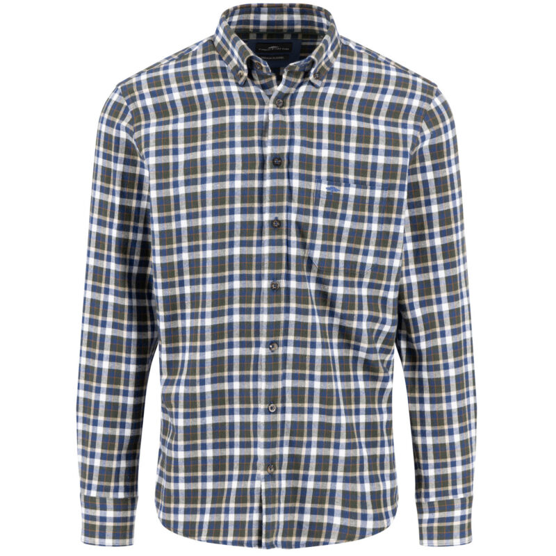 Fynch-Hatton Men's Premium Flannel Check Shirt - Dark Ivy | 1