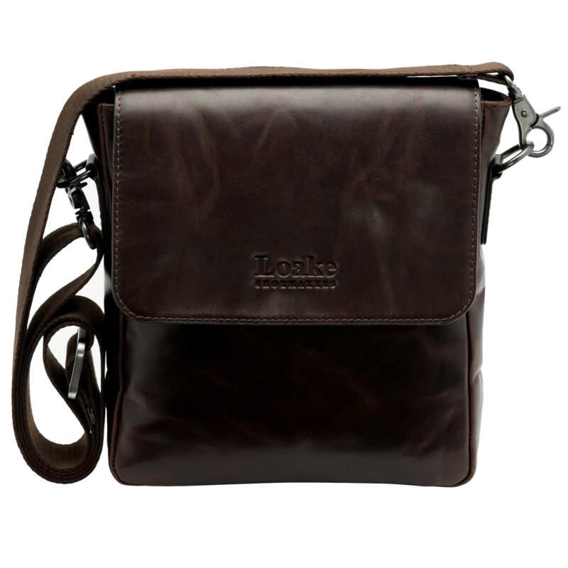 Loake Men's Stratford Man Bag Brown Calf Leather | 1