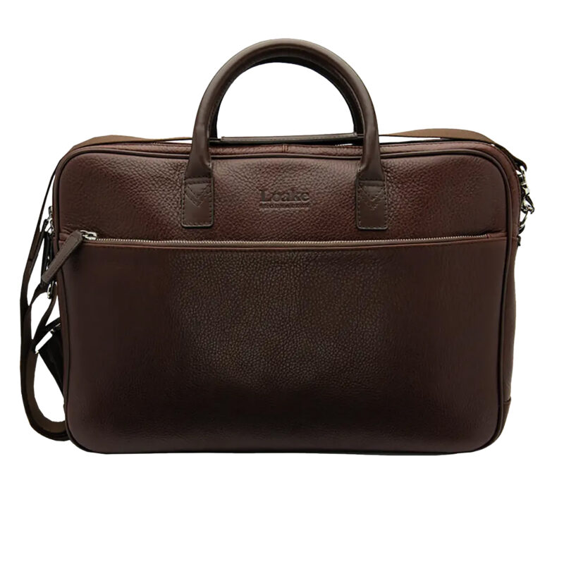 westminster Loake Men's Westminster Briefcase Brown Grain Calf Leather | 1